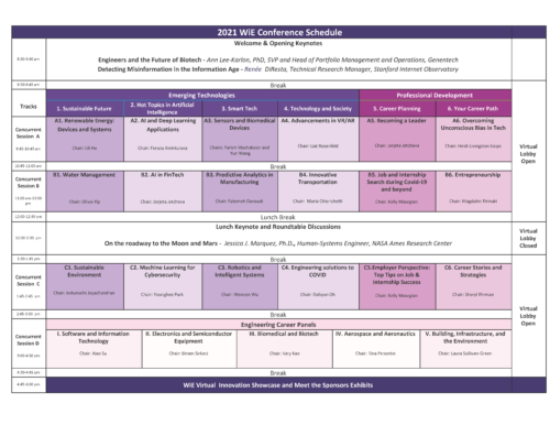 Schedule at a Glance - 2021 Siliconvalley Wie